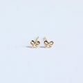 Kaydence Heart Bow Stud Earrings - Gold [M1WSA7MR]