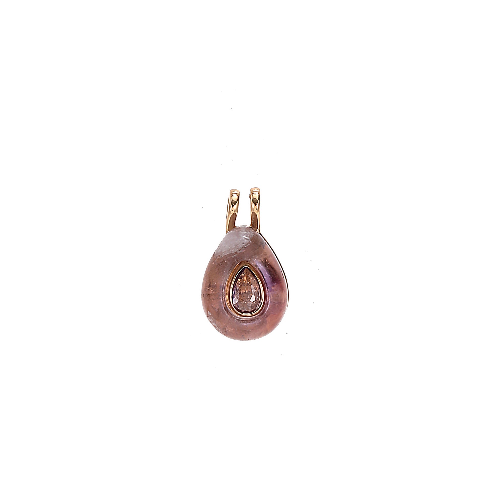 Naudia Zircon Birthstone Necklace - February (Natural Stone Pendant) [XS6EL505]