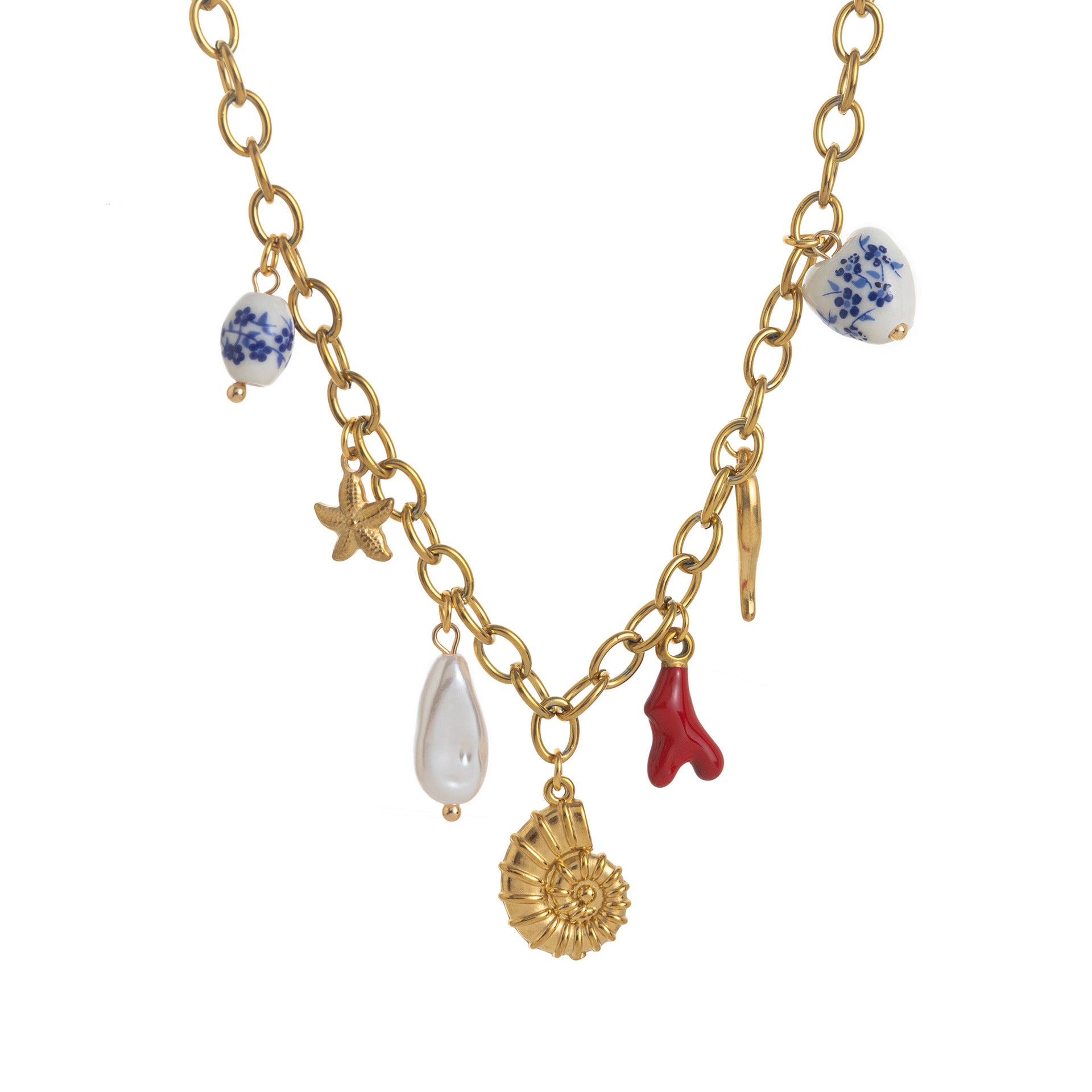 Dainty Fruit Pendant Necklace - Conch Necklace [0QKTV9MV]