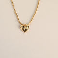 Heart Pendant Necklace - Lava Heart Gold [9QJHT5QK]