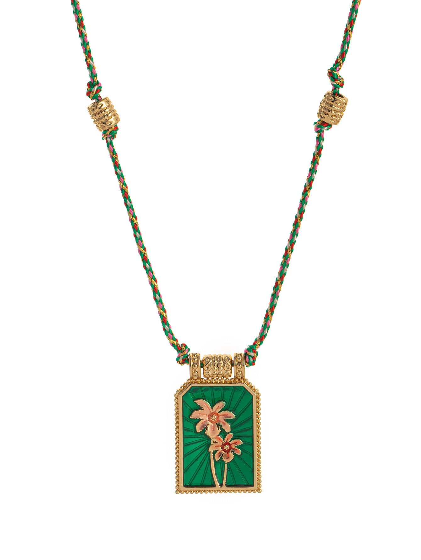 Siyona Cord Charm Necklace - Flower Necklace [4HL0UK3M]