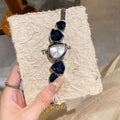 Aylee Sculpted Steel Watch - Deep Silver Blue [6ZWBBGGF]