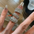 Dainty Stackable Silver Ring Set - Pave Ring (Single) [28Y063R1]
