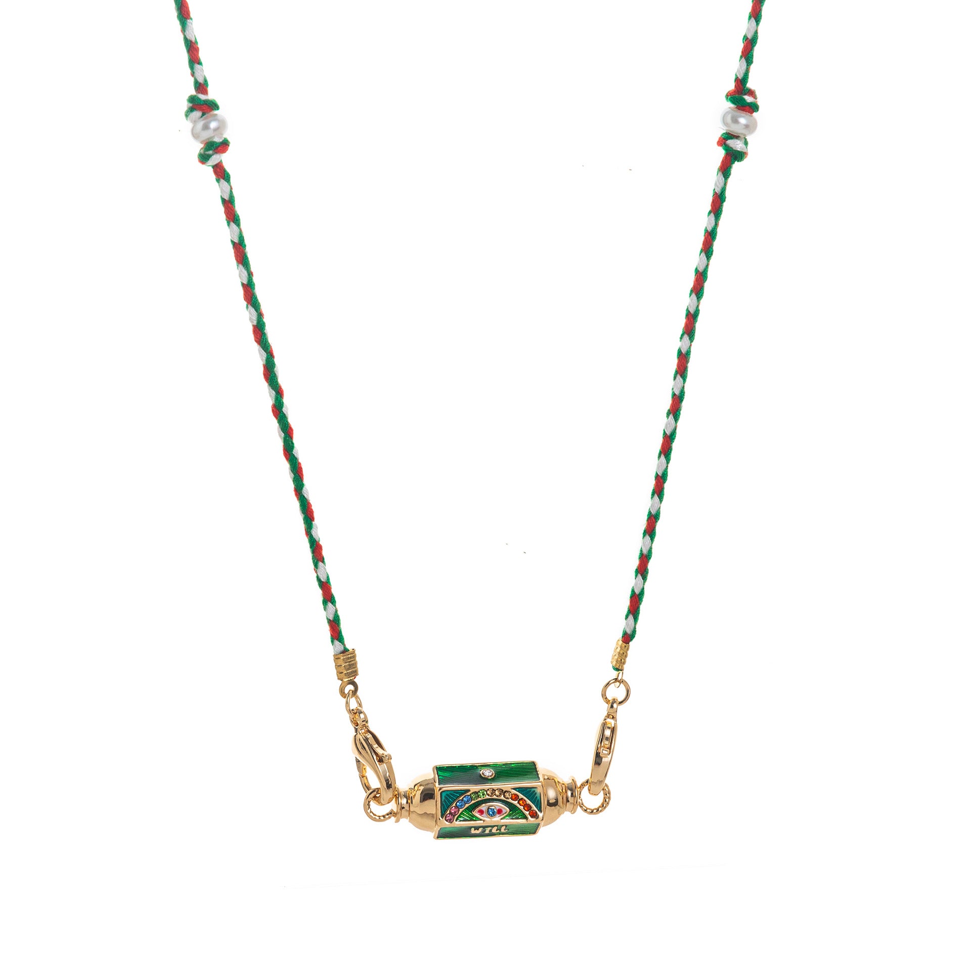 Tarot Love Pendant Necklace - Green Eye Necklace [C06RC467]