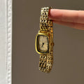 Vintage Square Gold Watch - Gold Band Gold Face (barsh165c) [MKCZ5G13]