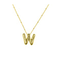 Aiyanah Glossy Bubble Letter Necklace - Gold W [1QDIXK0Z]