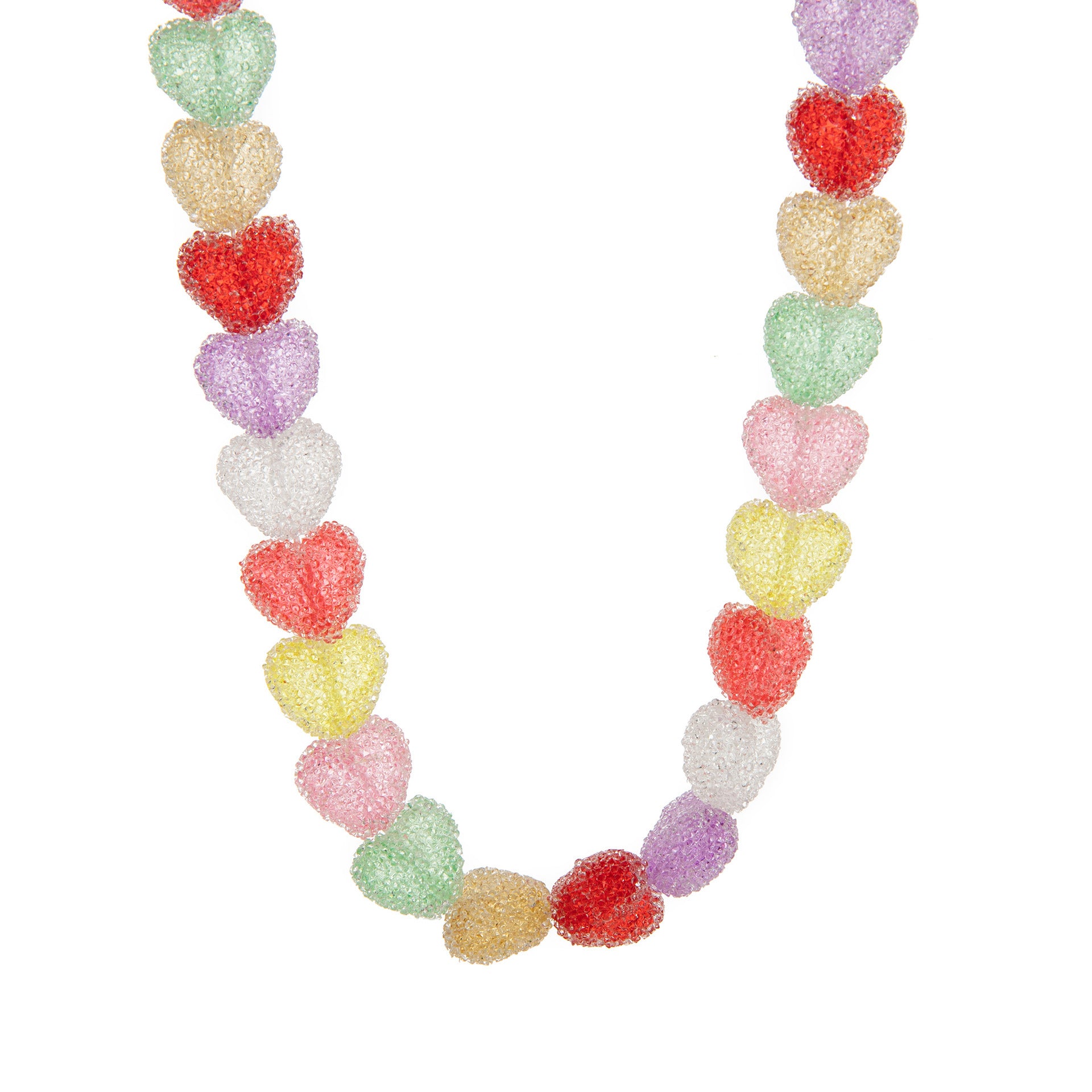 Colorful Heart Resin Pendant Necklace - Colorful Necklace [3AGTWELO]