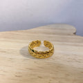 Clarice Geometric Wheat Hoops - Wheat Ear Ring Size 6 [LBYZPTI9]