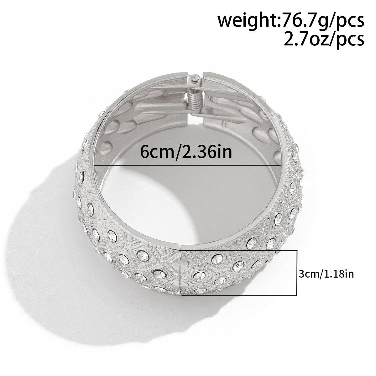 Samantha Pearl Diamond Statement Bracelet - Style 3 - Silver [XLKTLFJ5]