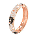 Morning Glory Enamel Cuff Bracelet - Black & White [M9KJTU2T]