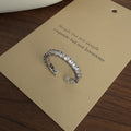 Keaton Sculptural Open Ring - Silver Full Zircon Band Ring [M69QGZIZ]