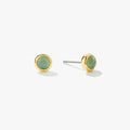 Green Aventurine Natural Stone Necklace - Green Aventurine Stud Earrings [JPPYHXOC]