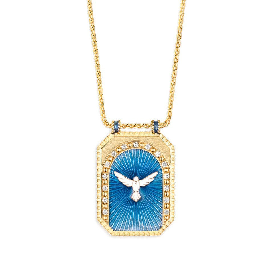 Liani Celestial Charm Necklace - White Grid [UGN98XRE]