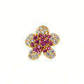 Floating Charm Locket Necklace - Pink Flower Charm [V9HLNQQ0]