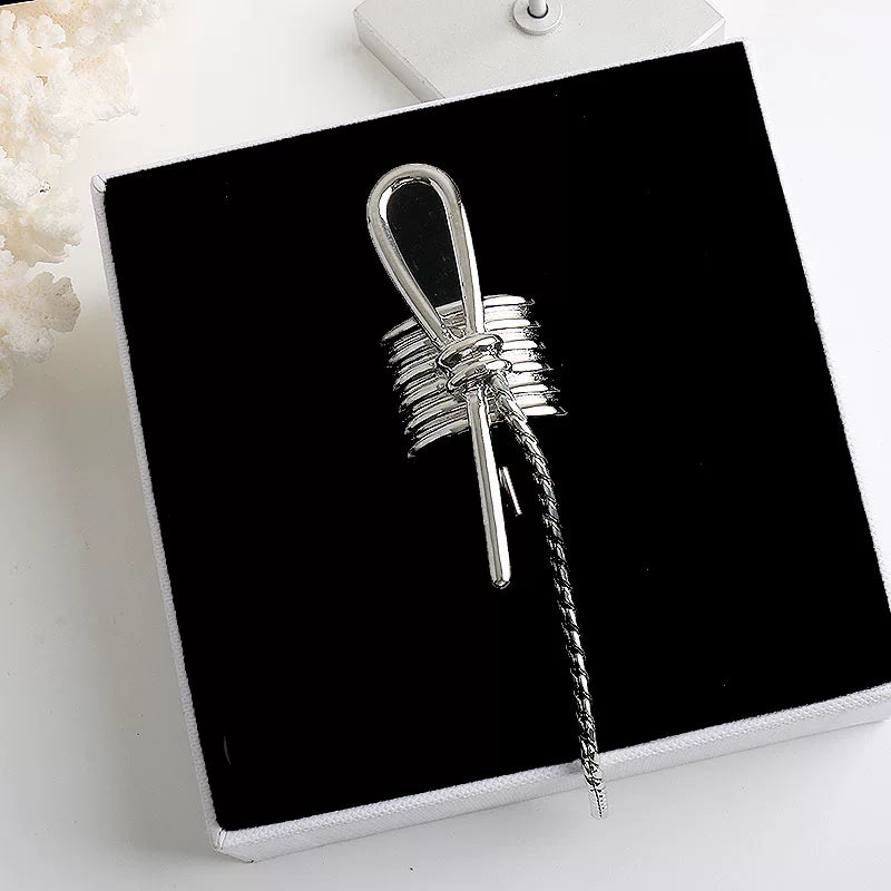 Minimalist Metal Hairpin Hair Clip - Silver [5QLFH2YH]