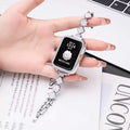 Mother-of-Pearl Clover Watch Strap - Silver (Band + Bling Case) [A1HXDO1X]