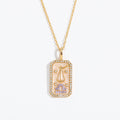Tariah Zircon Constellation Necklace - Libra (Smooth Back) [TNU8LZ01]