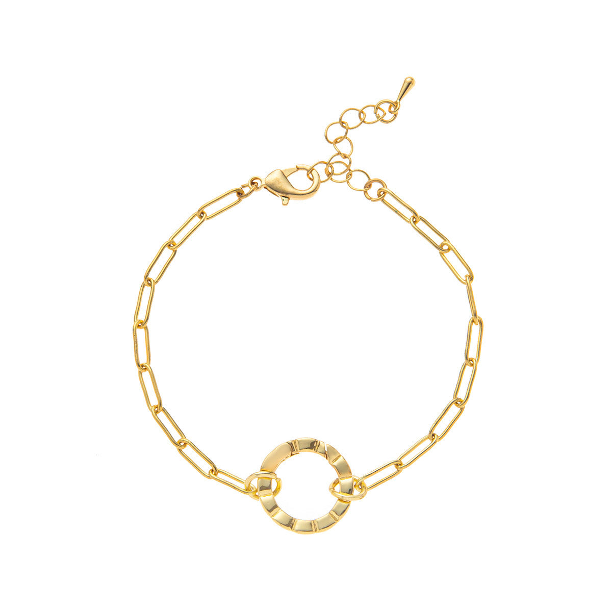 Adjustable Paperclip Chain Necklace - Style 6 Open Bracelet [7SGYUEB9]