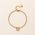 Dainty Floral Pendant Necklace - Horseshoe Bracelet [RC7K6HNL]