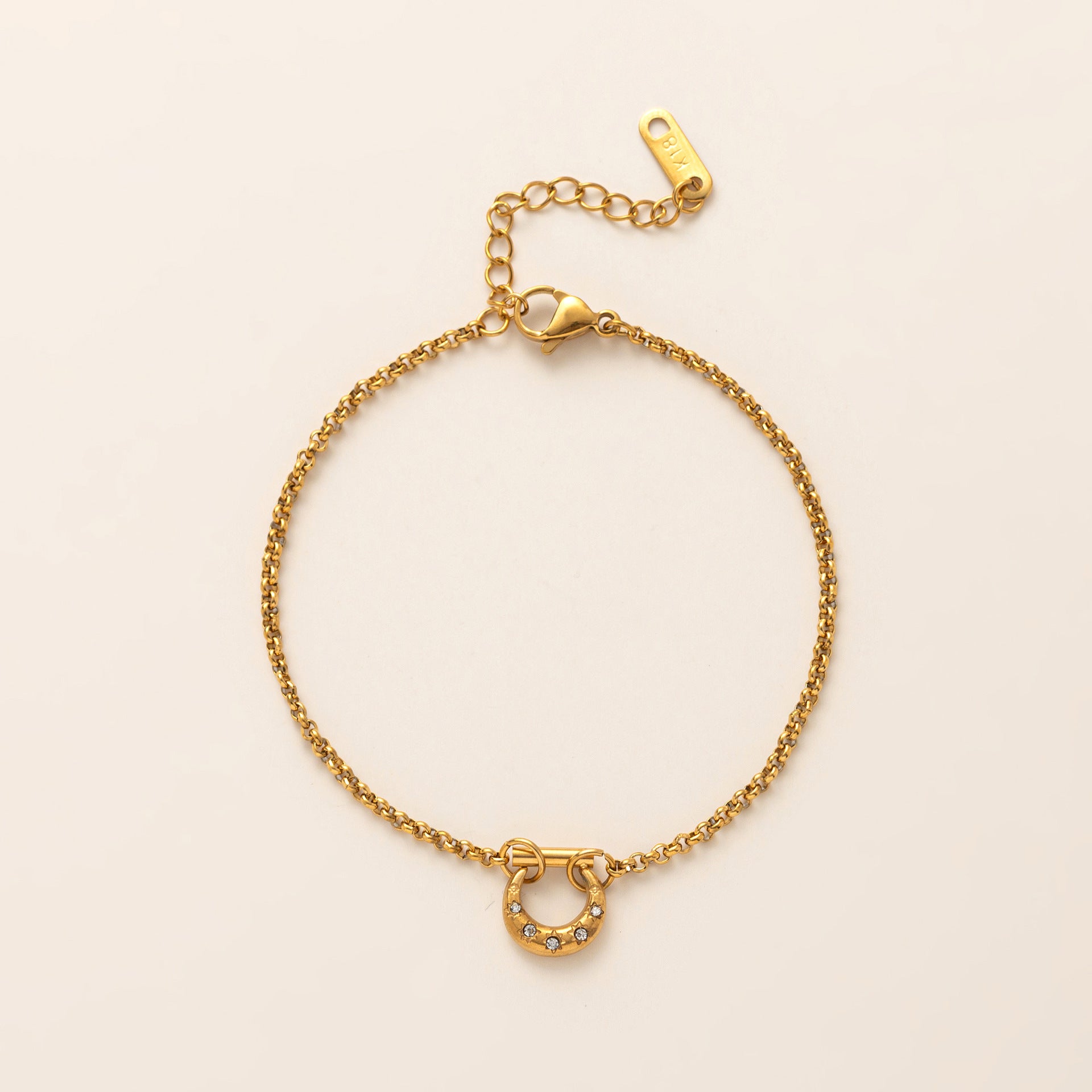 Dainty Floral Pendant Necklace - Horseshoe Bracelet [RC7K6HNL]