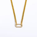 Sparkling Geometric Choker Necklace - White Stone Choker (36+5cm) [HO0KFRAB]