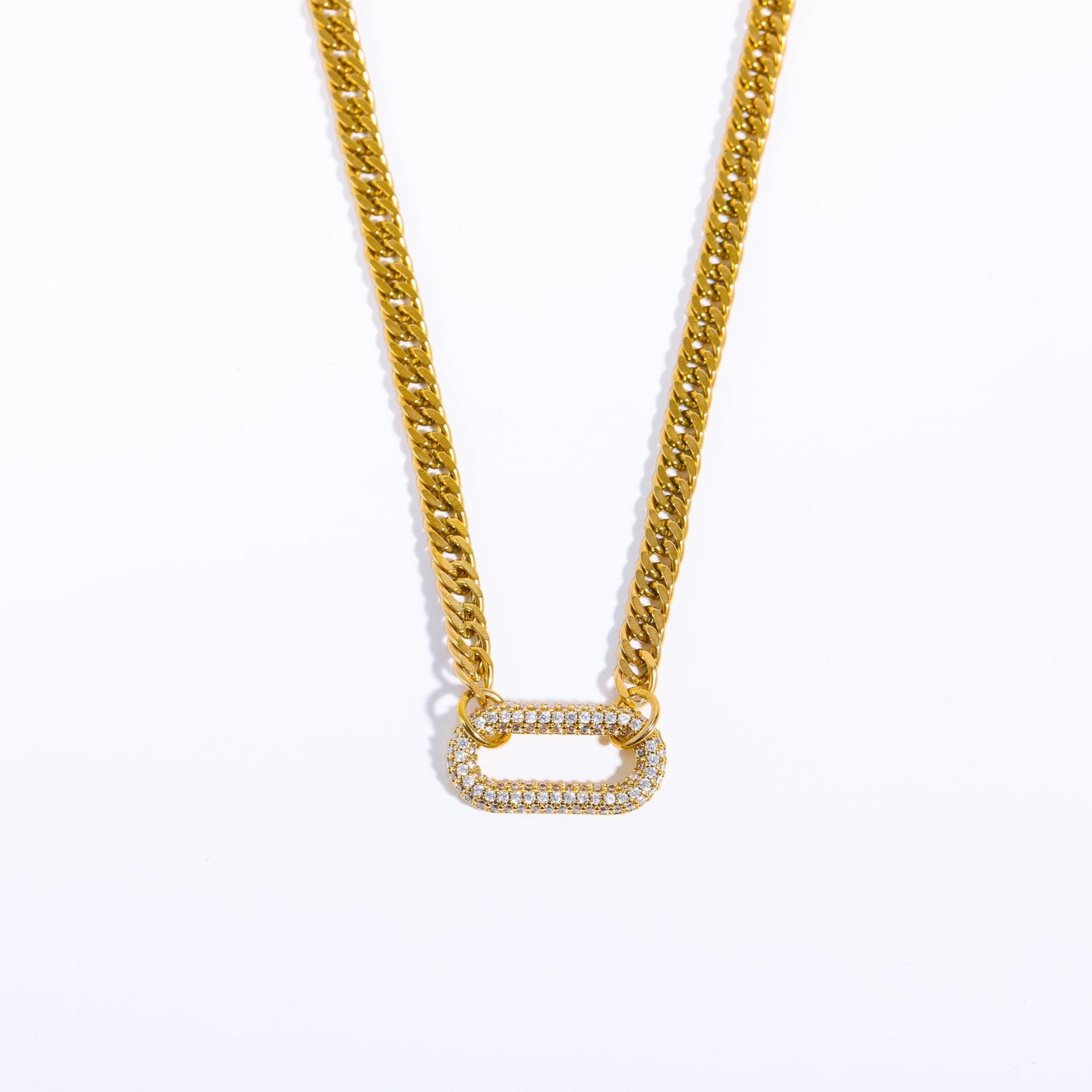 Sparkling Geometric Choker Necklace - White Stone Choker (36+5cm) [HO0KFRAB]