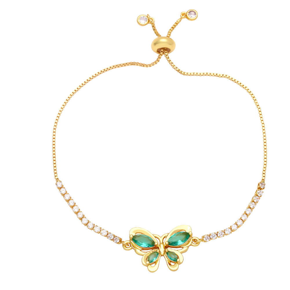 Jamira Zircon Butterfly Bracelet - Green [0X88YA2Y]