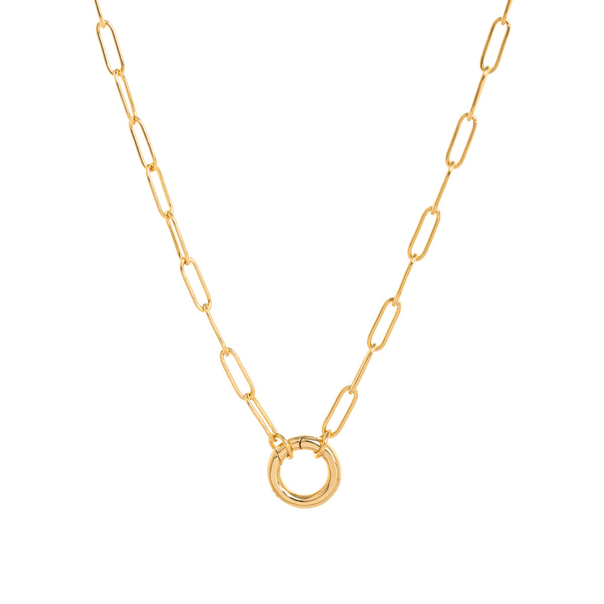 Makayla Gold Charm Jewelry - Adjustable Chain Necklace Style 4 [WT037RIS]