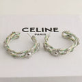 Braided Rope Sunflower Hoop Earrings - Premium Silver Small [EA7AM9WV]