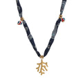 Whimsical Beaded Fish Pendant Necklace - Blue Coral Bead Necklace [BTPKGYHJ]