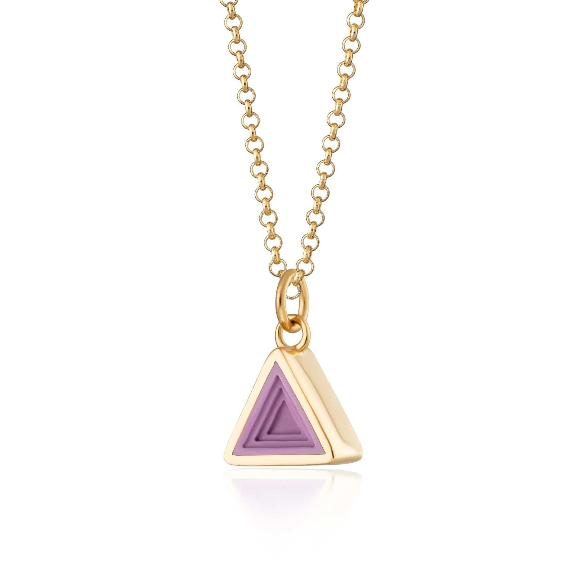 Layered Star and Heart Pendant Necklace - Triangle [71M4PQKP]