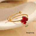 Lilou Clover Charm Ring - Red [E45NAL3H]