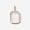 Floating Charm Locket Necklace - Rectangle Transparent Locket Necklace (O-Chain) [UINU4SL0]