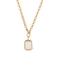 Soleil Keepsake Charm Pendant - Rectangular Transparent Box Necklace (O-chain) [YWVBTMXH]