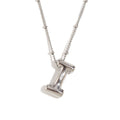 Aiyanah Glossy Bubble Letter Necklace - Silver I [HF47CRWK]