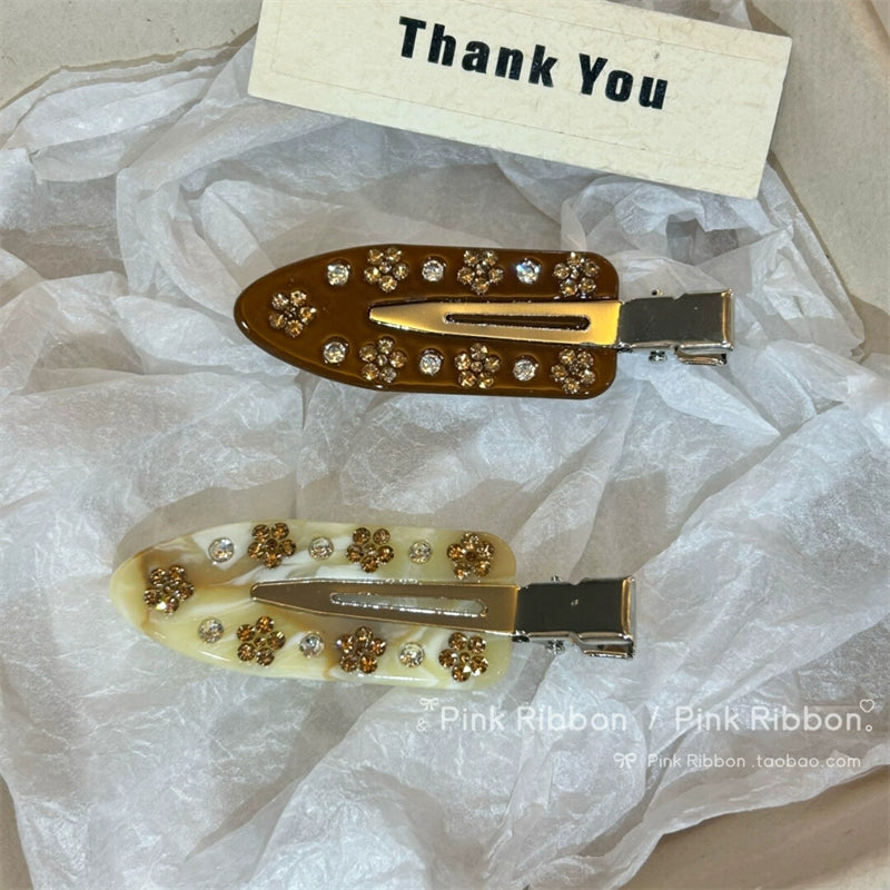Malika Acetate Hair Clip - Coco Tortoiseshell + Caramel Tortoiseshell