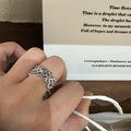 Mercy Zircon Lace Ring - Silver Zircon Cross Ring [BRNG90WR]