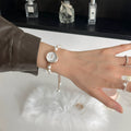 Pearl Bracelet Watch - Rose Gold with White Dial [BPIYFRBA]