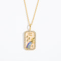 Tariah Zircon Constellation Necklace - Aquarius (Smooth Back) [R5NK9D1L]