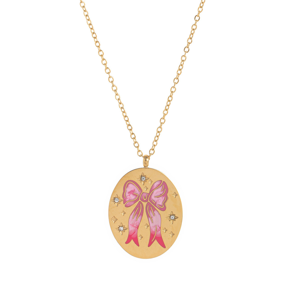 Tracey Dainty Charm Necklace - Golden Bow [LW7UG0XB]