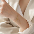 Adjustable Drawstring Chain Anklet - Titanium Steel Drawstring Bracelet [I885DHYU]