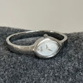 Oval Bracelet Watch with Metal Strap - Silver Strap with White Face [5XQWATYZ]