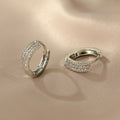 Amarachi Geometric Zircon Earrings - Silver [EKI1ZCHL]