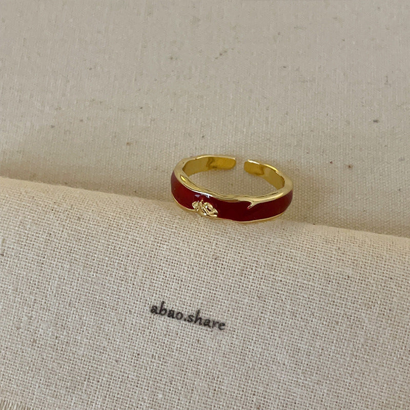 Ilaria Delicate Enamel Ring - Style 11 Gold Plated Ring [VZXI22YX]