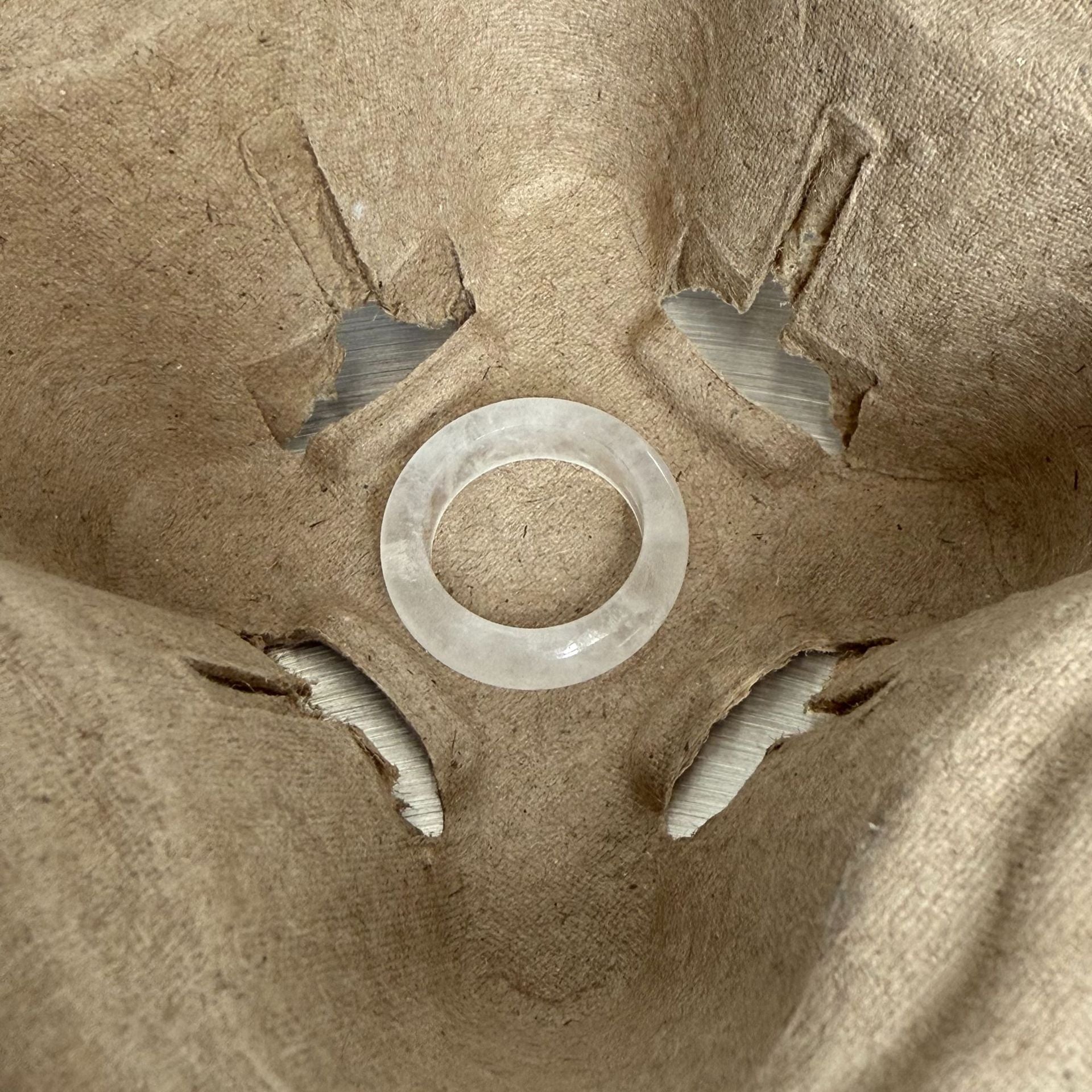 Jimena Asymmetric Open Ring - White Crystal Ring [M2GWIMOA]