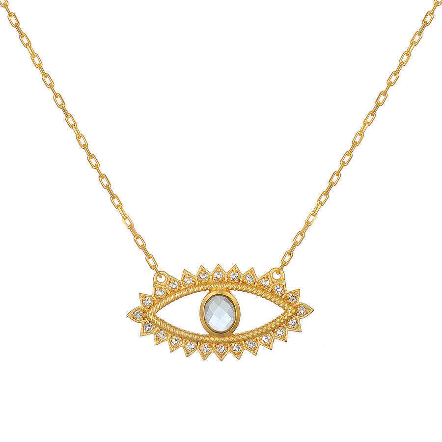 Layered Celestial Pendant Necklace - Evil Eye Necklace [G2Z1QU72]
