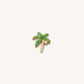 Rosaline Ocean Drop Locket Necklace - Palm Tree Charm [GGGSZTLA]