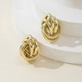 Janel Coiled Metal Earrings - Gold [JZ4V0JI7]