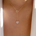 Jaylyn Rhinestone Heart Necklace - XL Heart Necklace [IX1OCSK1]
