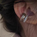 Cattleya Glimmer Layered Ear Cuff - Silver [0MB6VMQ5]